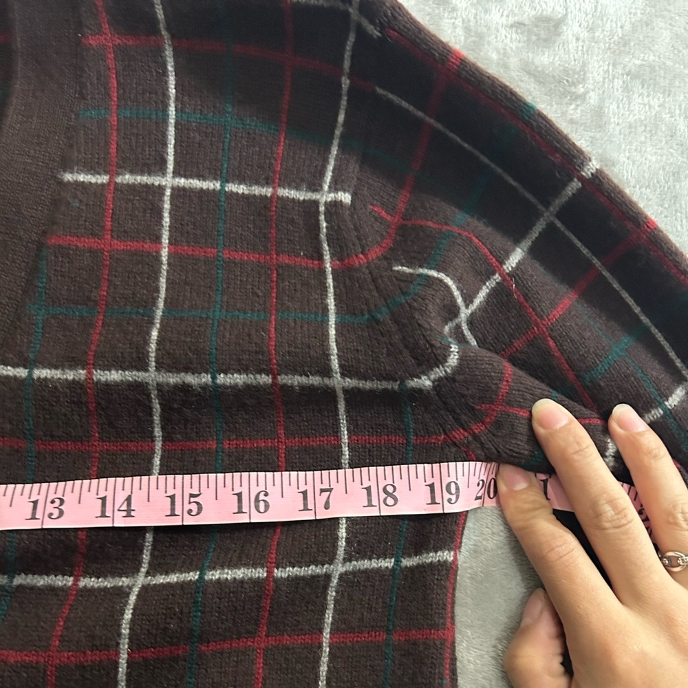 Vintage Polo Ralph Lauren 100% cashmere plaid v-neck cardigan - Picture 4 of 10